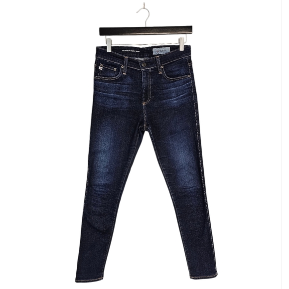 Ag Adriano Goldschmied Denim - AG Adriano Goldschmied The Farrah Skinny Ankle High Rise Dark Blue Jeans 27